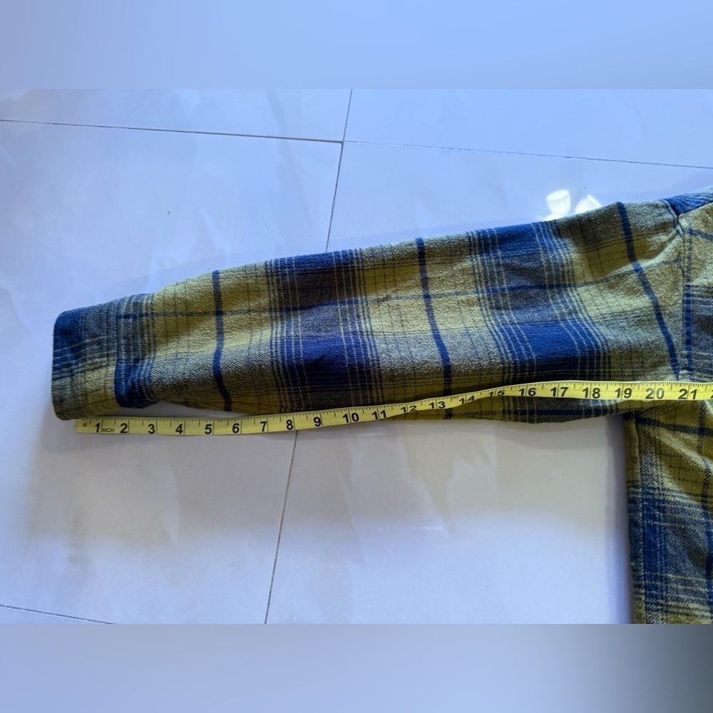 - Men’s Houston White- green/ yellow plaid jacket Size S winter shirt - Picture 8 of 14
